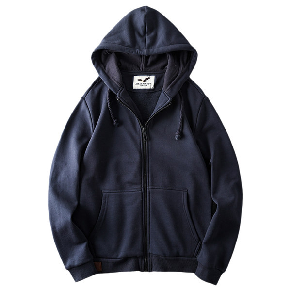 Ανδρικό φούτερ με χοντρή βελούδινη φόδρα και κουκούλα