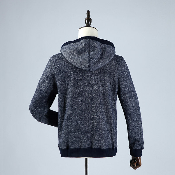 Νέο μοντέλο ανδρικό φούτερ με ζεστή φόδρα - μπλε χρώμα