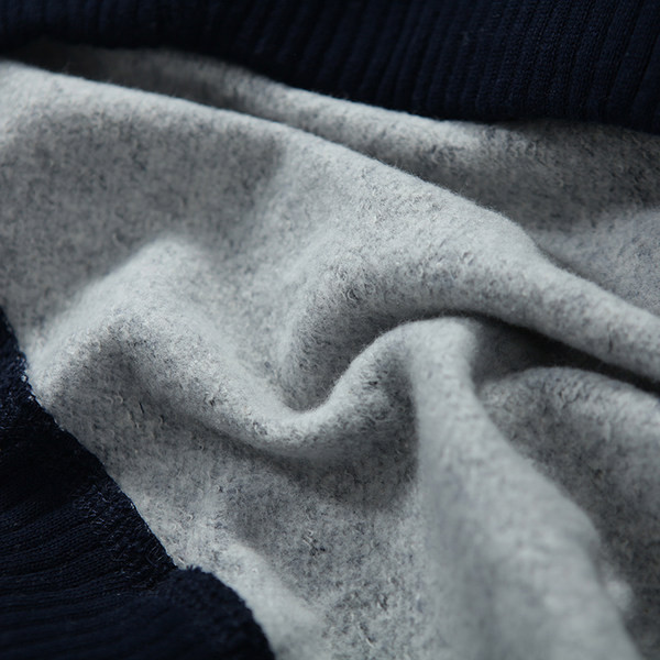 Νέο μοντέλο ανδρικό φούτερ με ζεστή φόδρα - μπλε χρώμα