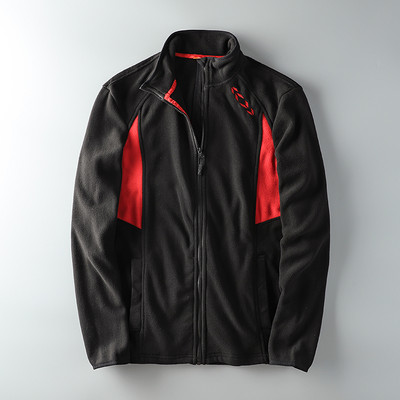 Hanorac modern pentru bărbați model simplu cu fermoar fără glugă