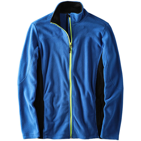 Hanorac modern pentru bărbați model simplu cu fermoar fără glugă