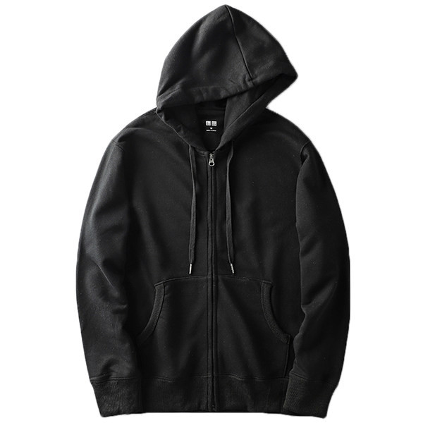 Απλό ανδρικό φούτερ με κουκούλα και κορδόνια