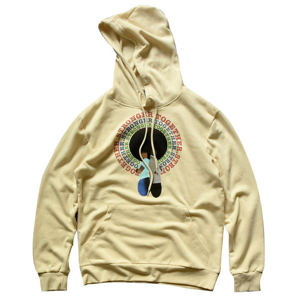 Ανδρικό φούτερ σε μπεζ χρώμα με απλικέ