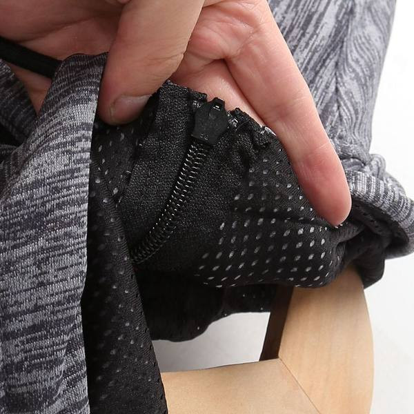 Férfi pulóver kapucnival és oldalsó cipzárral az ujján-polar