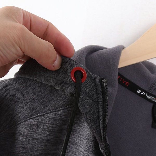 Hanorac pentru bărbați cu glugă și cravate - în două culori