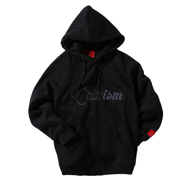 Ανδρικό φούτερ με κουκούλα και κεντητή επιγραφή