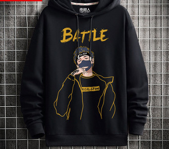 Hanorac zilnic pentru bărbați cu glugă cu diverse aplicații