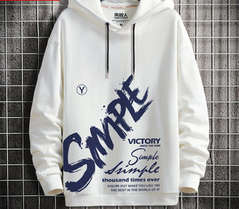 Hanorac zilnic pentru bărbați cu glugă cu diverse aplicații