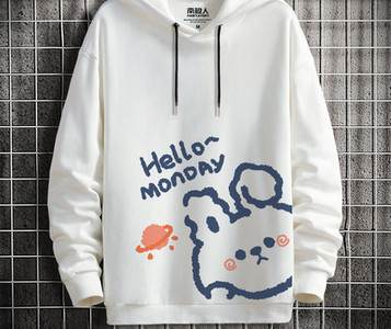 Hanorac zilnic pentru bărbați cu glugă cu diverse aplicații