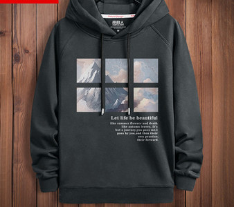 Divatos férfi pulóver kapucnival több színben