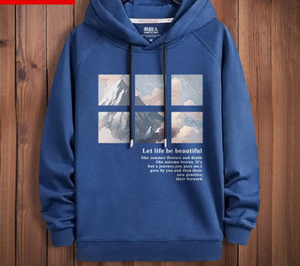 Divatos férfi pulóver kapucnival több színben