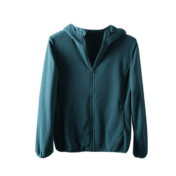 Téli férfi pulóver cipzárral és kapucnival