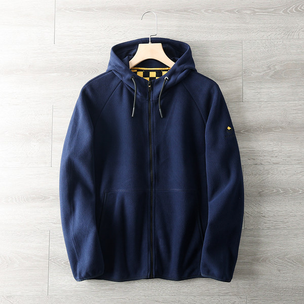 Férfi alkalmi pulóver kapucnival és nyakkendővel új modell