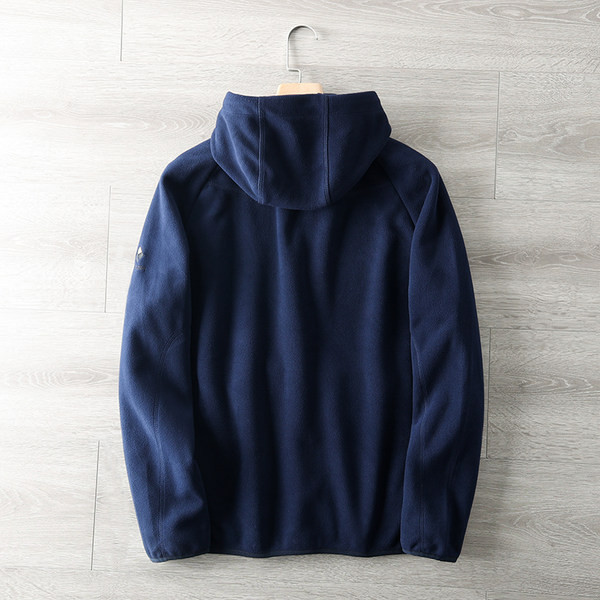 Férfi alkalmi pulóver kapucnival és nyakkendővel új modell