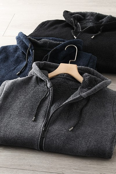 Hétköznapi férfi pulóver meleg béléssel, három színben