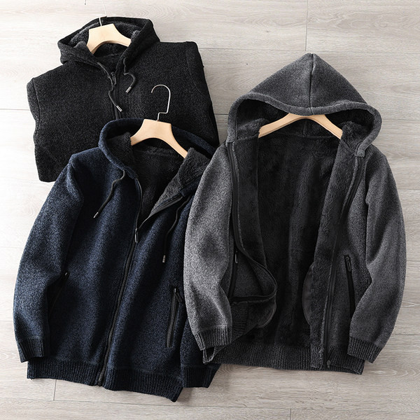 Hétköznapi férfi pulóver meleg béléssel, három színben