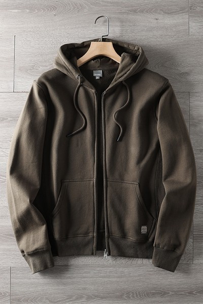 Καθημερινό ανδρικό φούτερ για το χειμώνα με φερμουάρ