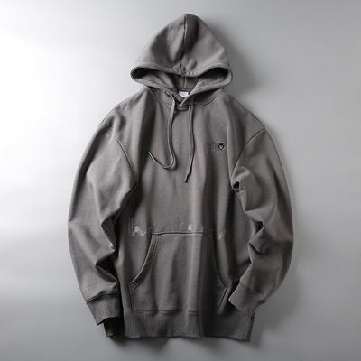 Hanorac barbatesc monocolor cu broderie