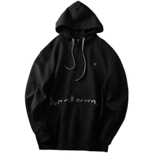 Hanorac barbatesc monocolor cu broderie