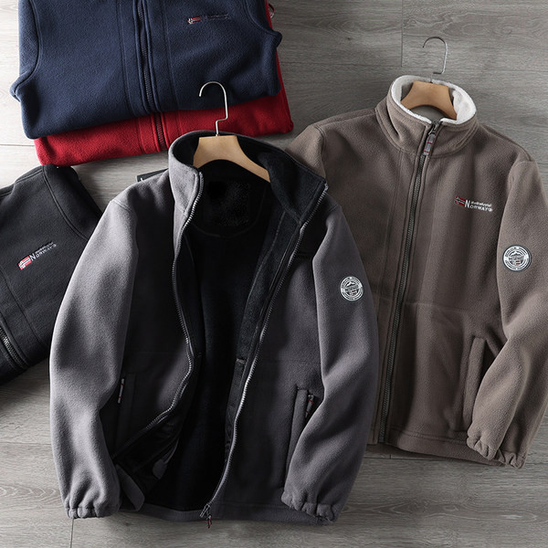 Ανδρικό φούτερ με ζεστή φόδρα και κέντημα