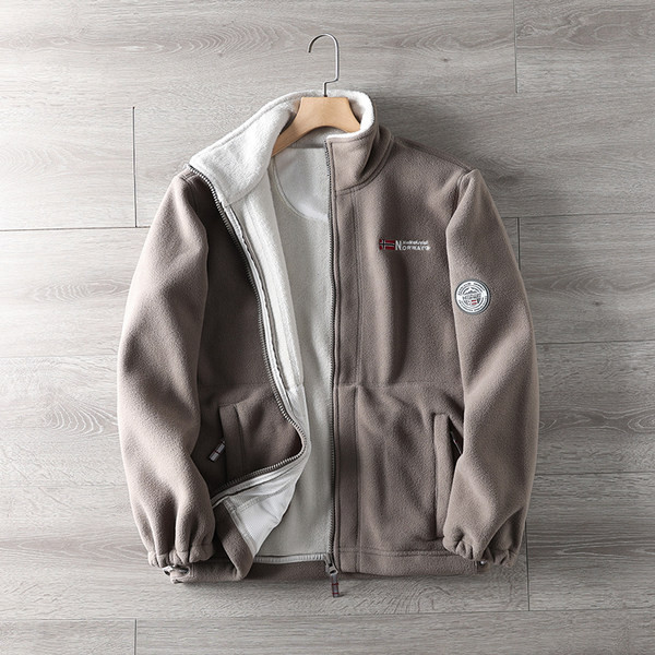 Ανδρικό φούτερ με ζεστή φόδρα και κέντημα