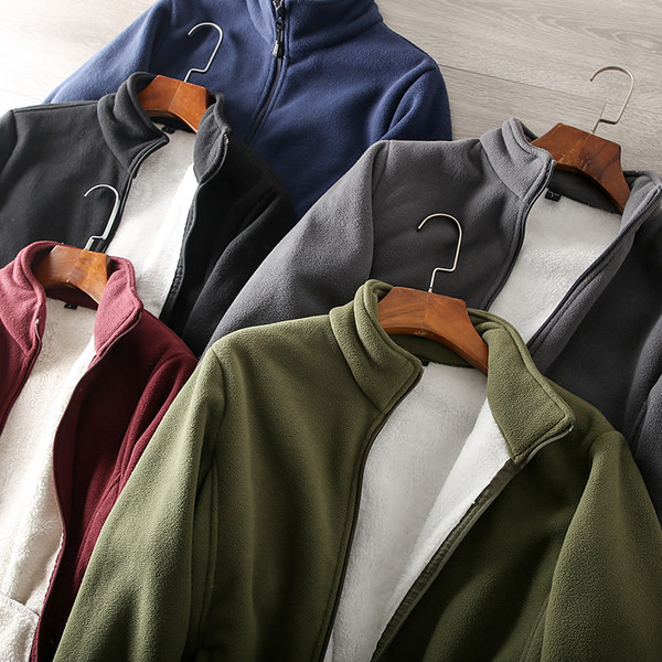 Hanorac Polar pentru bărbați cu guler înalt și fermoar