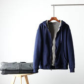 Hanorac pentru bărbați cu glugă și fermoar - în trei culori