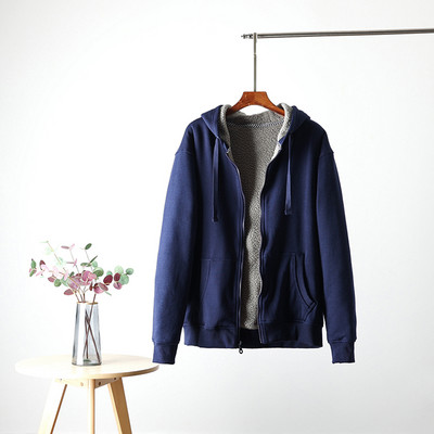 Hanorac pentru bărbați cu glugă și fermoar - în trei culori