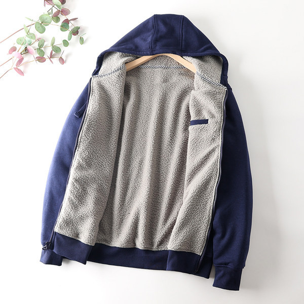 Hanorac pentru bărbați cu glugă și fermoar - în trei culori