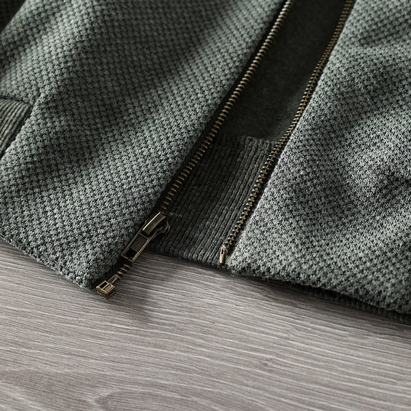 Hanorac zilnic pentru bărbați cu fermoar și decolteu spitz