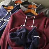 Hanorac pentru bărbați cu cravate și glugă - trei culori