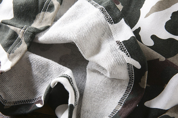 Hanorac casual pentru bărbați, de camuflaj, cu glugă