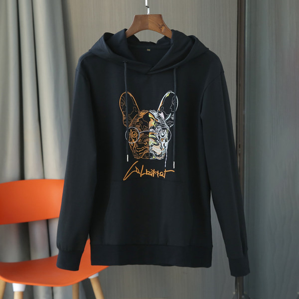 Ανδρικό μοντέρνο φούτερ με στάμπα και κορδόνια