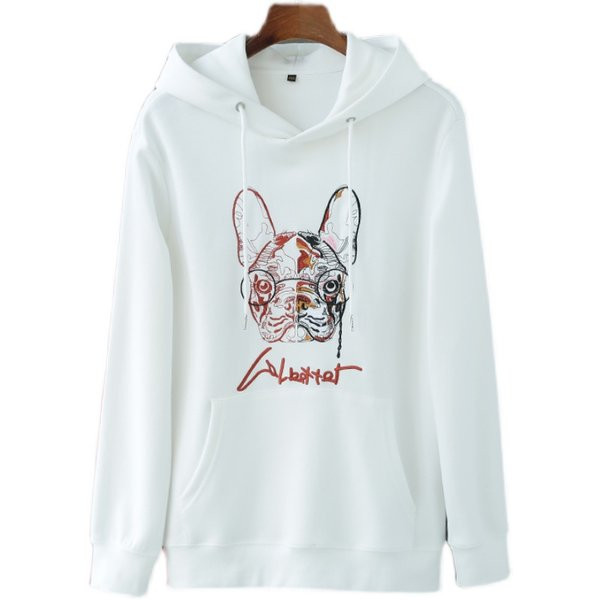 Ανδρικό μοντέρνο φούτερ με στάμπα και κορδόνια