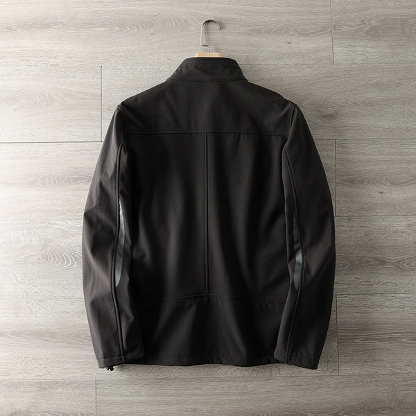 Férfi pulóver cipzárral és fekete hímzéssel