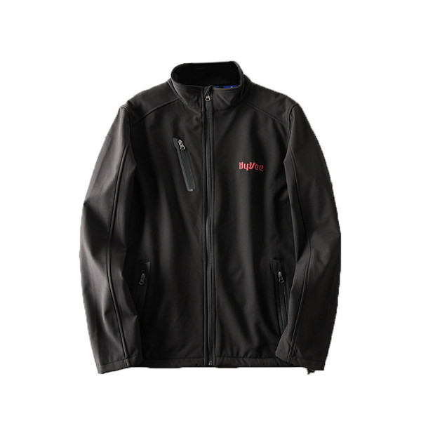 Férfi pulóver cipzárral és fekete hímzéssel