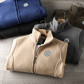 Hanorac pentru barbati model nou cu guler inalt si fermoar