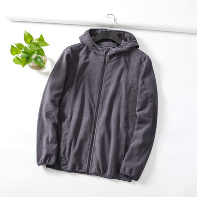 Hanorac barbatesc uni cu gluga si fermoar in mai multe culori