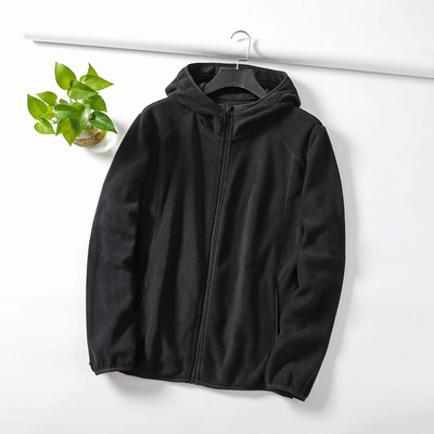 Hanorac barbatesc uni cu gluga si fermoar in mai multe culori