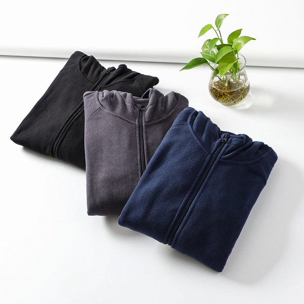 Hanorac barbatesc uni cu gluga si fermoar in mai multe culori