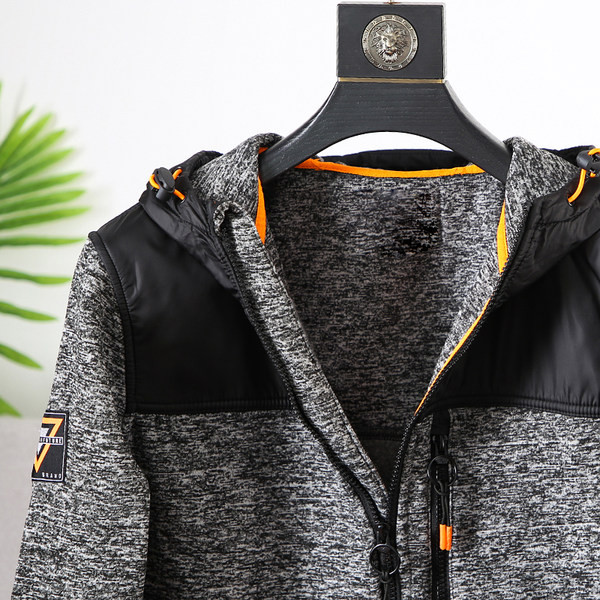 Καθημερινό ανδρικό φούτερ με κουκούλα και φερμουάρ