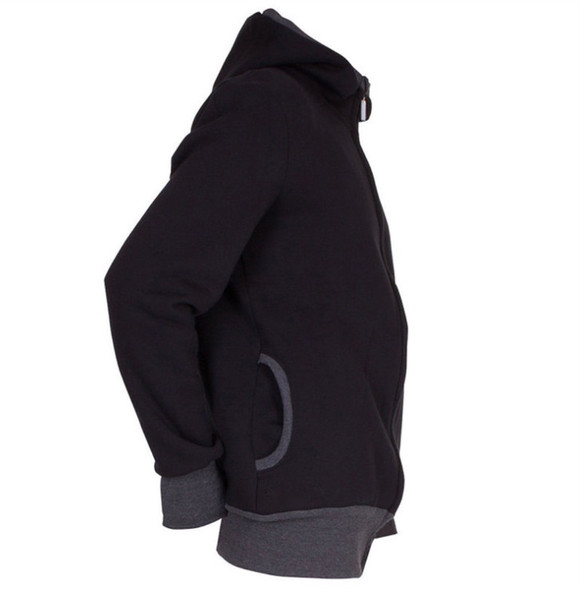 Muška majica za bebe s kapuljačom u crnoj boji