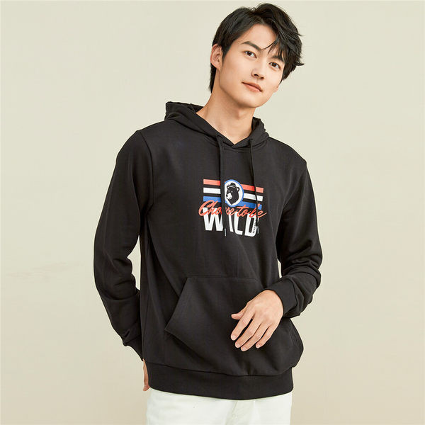 Ανδρικό φούτερ casual με κουκούλα και κορδόνια - σε τέσσερα χρώματα