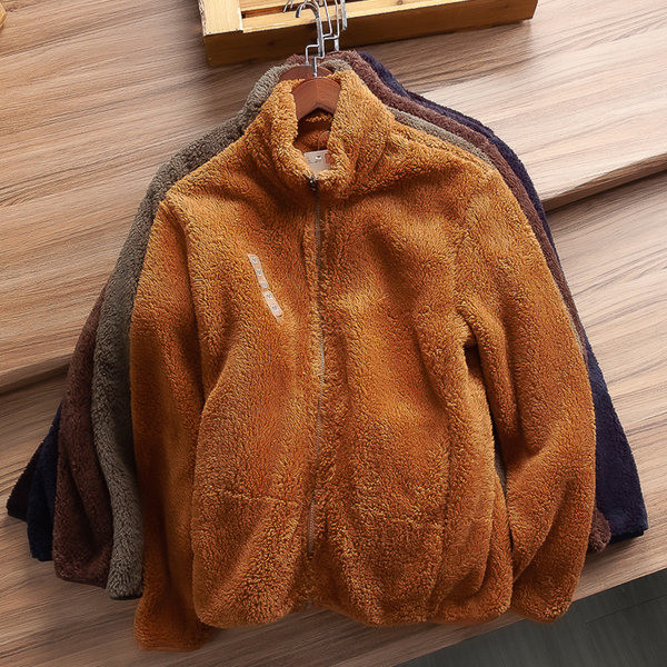 Мъжки пухен суичър с висока яка