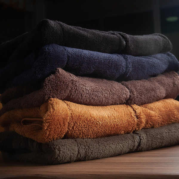 Мъжки пухен суичър с висока яка