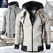 Мъжки зимен суичър с качулка в три цвята