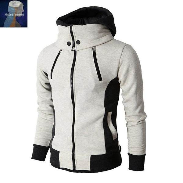 Muška zimska majica s kapuljačom u tri boje