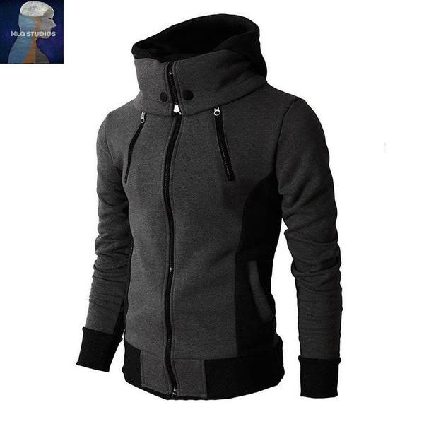 Muška zimska majica s kapuljačom u tri boje