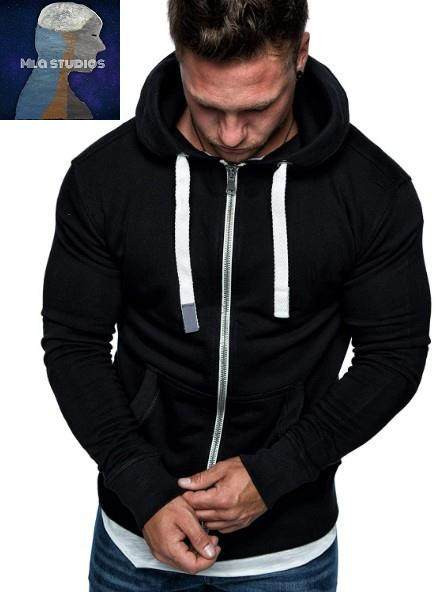 2020. gada vīriešu džemperis vienkrāsaina jaka