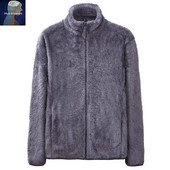 Hanorac barbatesc modern model simplu cu fermoar si guler inalt